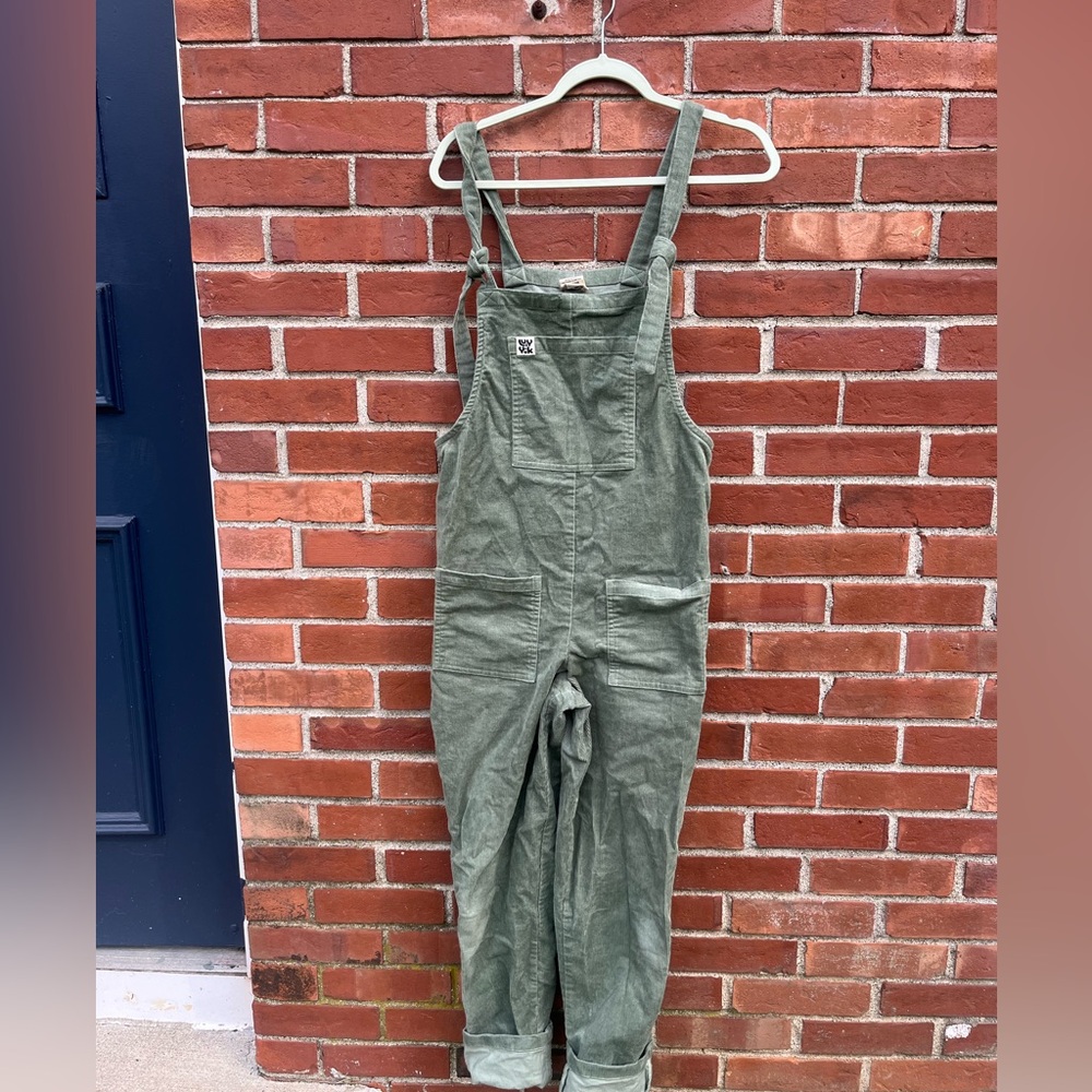 Lucy & Yak Dungarees - ORGANIC CORDUROY - Green Bay UK 10 US 6